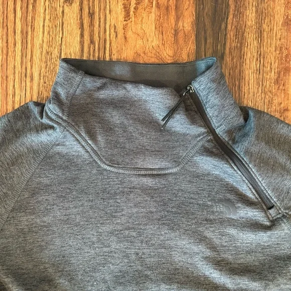 The North Face Canyonlands 1/4 zip fleece pullover, dark heather gray, large - Picture 3 of 5